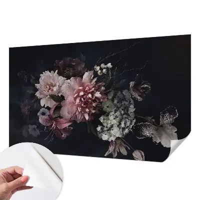 Papier peint photographique sur tissu non tissé composition florale