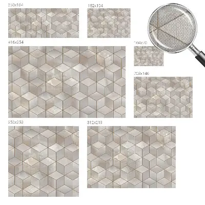 Papier peint photographique sur tissu non tissé Mosaïque géométrique