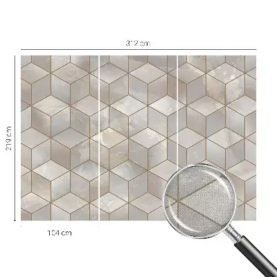 Papier peint photographique sur tissu non tissé Mosaïque géométrique
