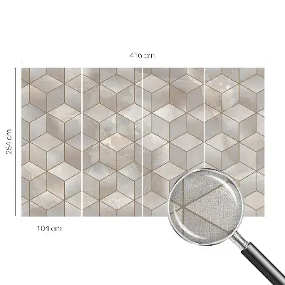 Papier peint photographique sur tissu non tissé Mosaïque géométrique