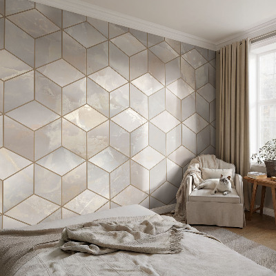 Déco papier peint salon Geometrická mozaika