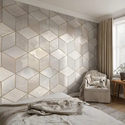 Papier peint photographique sur tissu non tissé Mosaïque géométrique