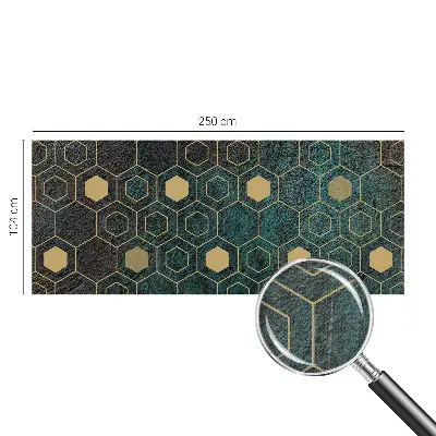 Papier peint intissé hexagones géométriques