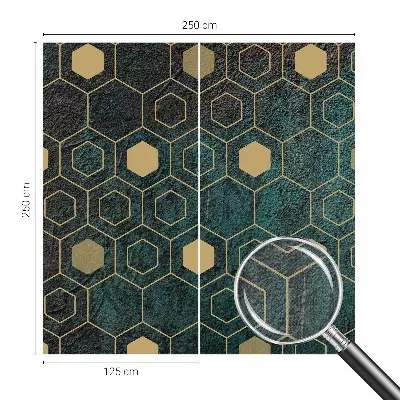 Papier peint intissé hexagones géométriques