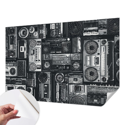 Papier peint chambre adulte cocooning Retro rádio