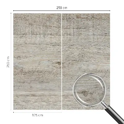 Papier peint photographique sur tissu non tissé anneaux en bois