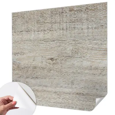 Papier peint photographique sur tissu non tissé anneaux en bois