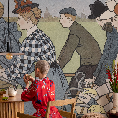 Papier peint tendance Starodávni cyklisti