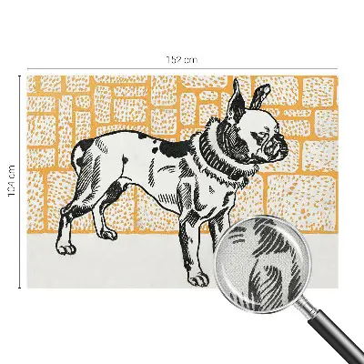 Papier peint photo sur tissu non tissé Chien rétro