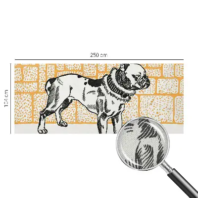Papier peint photo sur tissu non tissé Chien rétro
