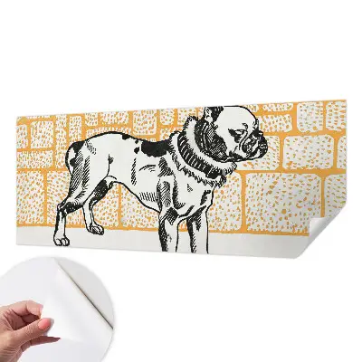 Papier peint photo sur tissu non tissé Chien rétro