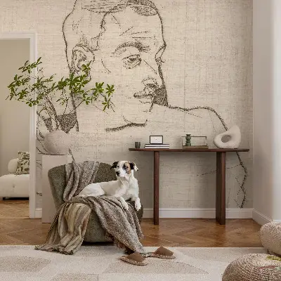 Papier peint photographique sur tissu non tissé Un caractère distinctif