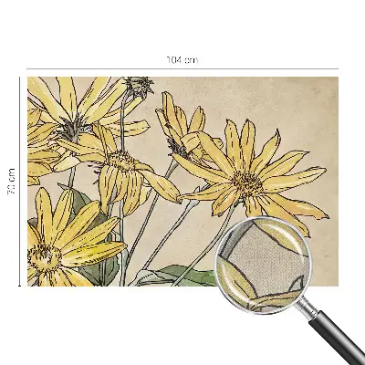 Papier peint intissé imprimé Fleurs à l'aquarelle