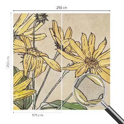 Papier peint intissé imprimé Fleurs à l'aquarelle