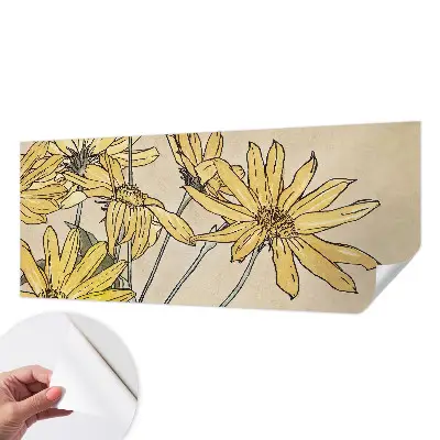 Papier peint intissé imprimé Fleurs à l'aquarelle