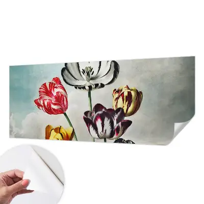 Papier peint intissé Tulipes colorées