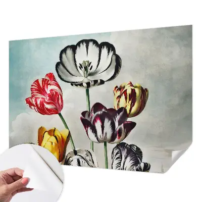 Papier peint intissé Tulipes colorées