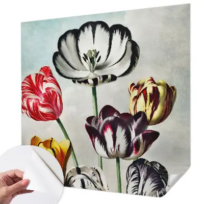 Papier peint intissé Tulipes colorées