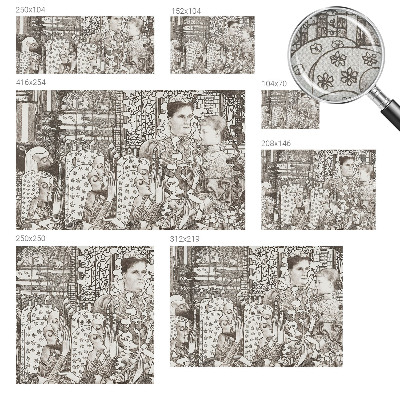 Papier peint panoramique adhésif Kvetinové portréty