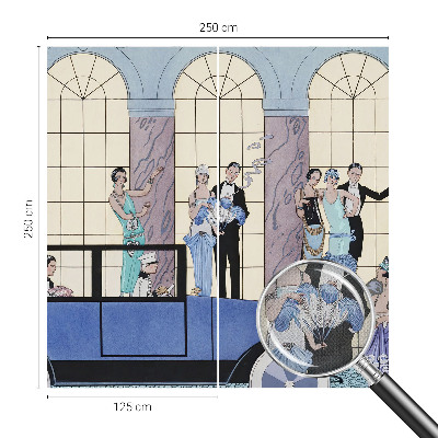 Papier peint tête de lit chambre adulte Art deco