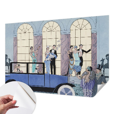 Papier peint tête de lit chambre adulte Art deco