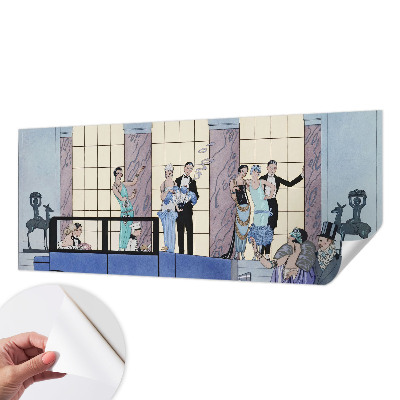 Papier peint tête de lit chambre adulte Art deco