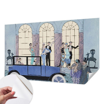 Papier peint tête de lit chambre adulte Art deco