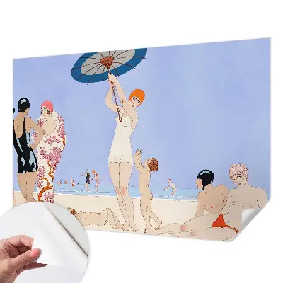 Papier peint photographique intissé Plage rétro