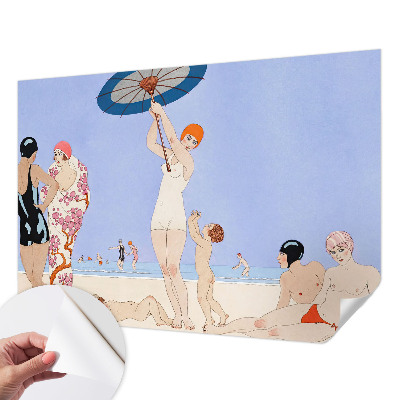 Papier peint tendance chambre adulte Retro pláž