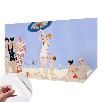 Papier peint tendance chambre adulte Retro pláž