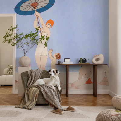 Papier peint tendance chambre adulte Retro pláž