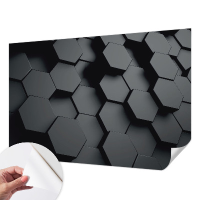 Papier peint panoramique pas cher 3D šesťuholníky