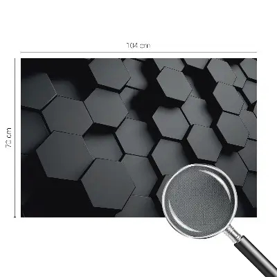 Papier peint intissé imprimé hexagones 3D