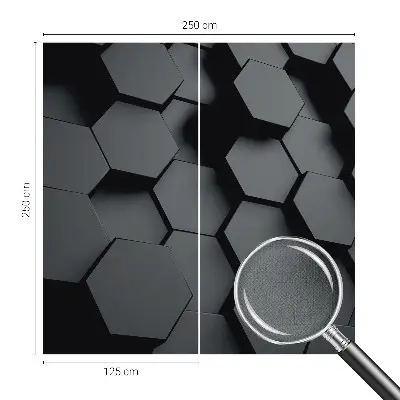 Papier peint intissé imprimé hexagones 3D