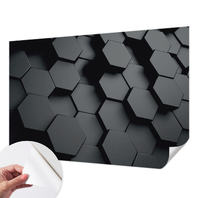 Papier peint panoramique pas cher 3D šesťuholníky