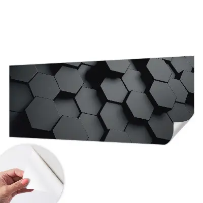 Papier peint intissé imprimé hexagones 3D