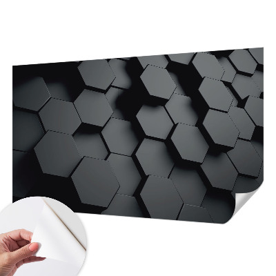Papier peint panoramique pas cher 3D šesťuholníky