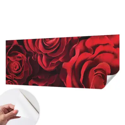Papier peint photographique intissé roses rouges