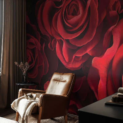 Papier peint chambre adulte cocooning Červené ruže