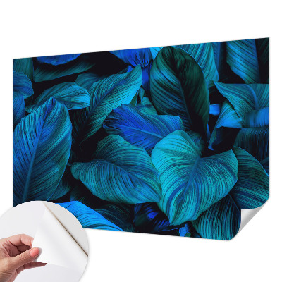 Papier peint tête de lit chambre adulte Modré listy