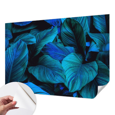 Papier peint tête de lit chambre adulte Modré listy