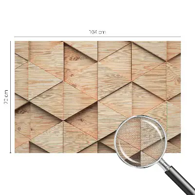 Papier peint intissé mosaïque en bois