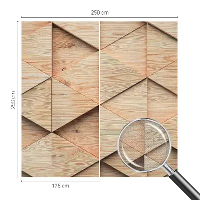 Papier peint intissé mosaïque en bois