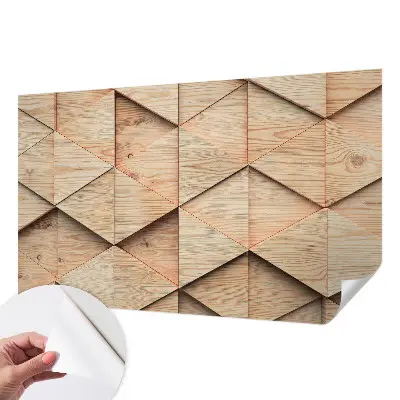 Papier peint intissé mosaïque en bois