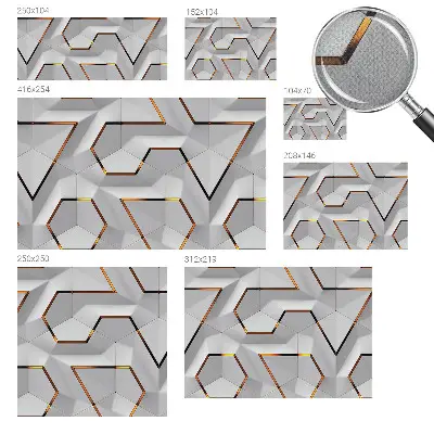 Papier peint intissé Motifs tridimensionnels