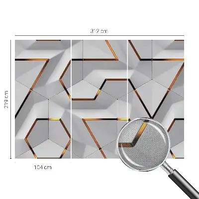 Papier peint intissé Motifs tridimensionnels