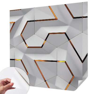 Papier peint tête de lit chambre adulte Trojrozmerné vzory