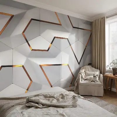 Papier peint intissé Motifs tridimensionnels