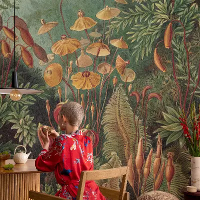 Papier peint intissé imprimé jardin exotique