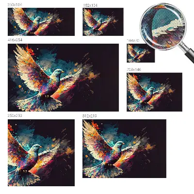 Papier peint intissé oiseau coloré